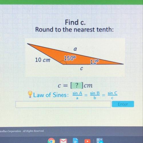 Find c. round to the nearest tenth