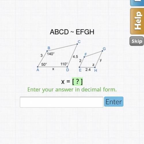 What is the answer? ABCD ~ EFGH
