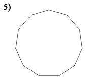 Find the angle of one interior angle in this regular polygon, round your answer to the nearest tent