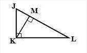In triangle △JKL, ∠JKL is right angle, and KM is an altitude. JL=25 and JM=5, find KM.

HELP PLEAS