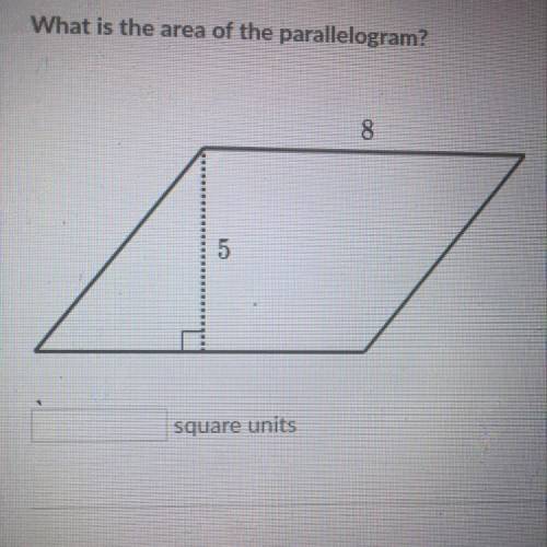 EMERGENCY!!!
What is the area of this parallelogram?