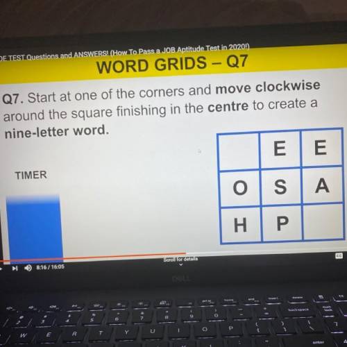 Q7. Start at one of the corners and move clockwise

around the square finishing in the centre to c