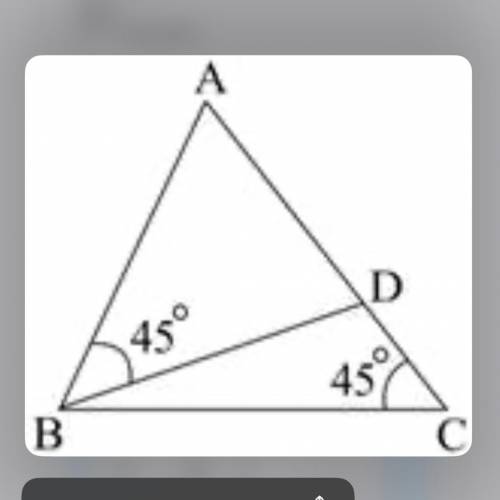 Please help! Will give brainliest. 15 points

Look at the figure below:
[Triangle ABC has the meas