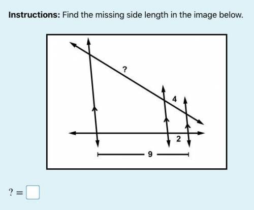 Find the missing side length in the attached image