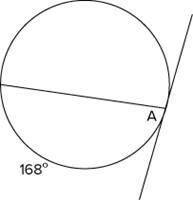 Determine the measure of ∠A. ANSWWER: 1) 192° 2) 88° 3) 84° 4) 168°