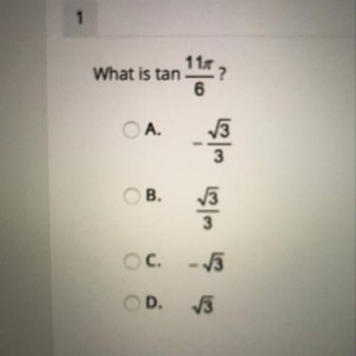 What is tan 11 pie/6