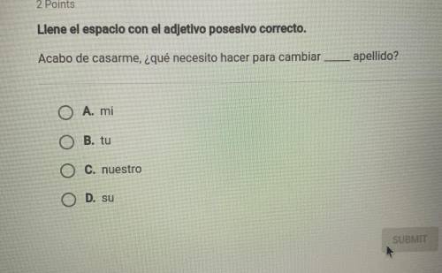Help with spanish asap please and thank you !