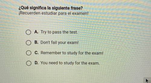 Help with spanish asap please and thank you