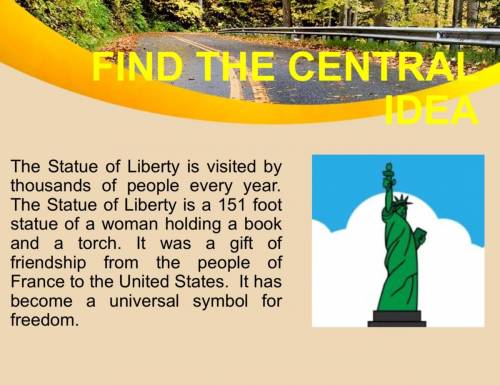 Find the central idea ! :)