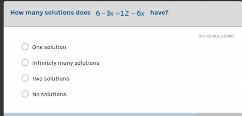 How many solution does this equation have LOOK AT SCREENSHOT ATTACHED