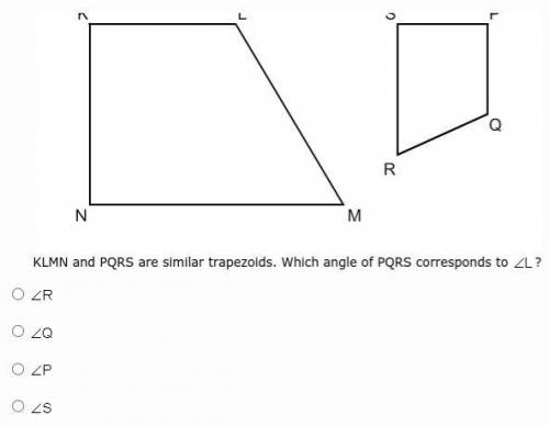 Help me I will make u a brainllest i must get them right

6.KLMN and PQRS are similar trapezoids.