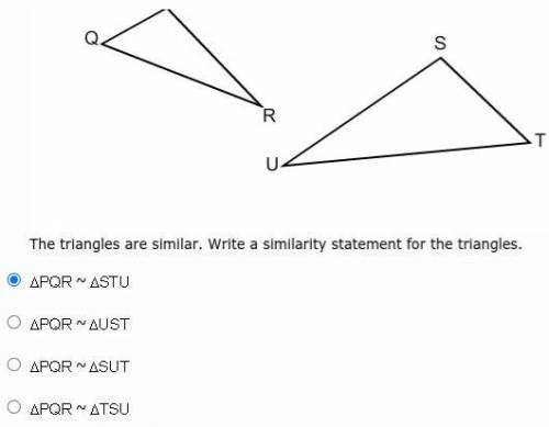 help plz quick i will make u a brianlest 11. The triangles are similar. Write a similarity statemen