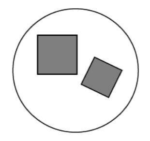 Two rectangular sandwiches lie on a plate (the top view is shown). Can they be cut with just one st