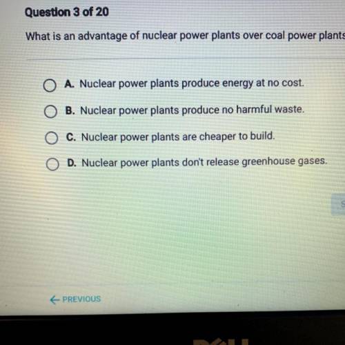 What is an advantage of nuclear power plant over coal power plant?