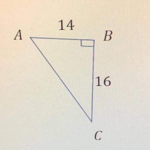 Use trigonometry to find the value of angle C. Round your answer to the nearest whole number.

A.