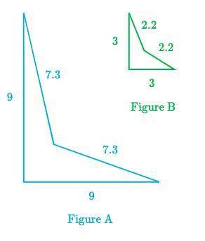 Is Figure B a scale copy of Figure A? Choose 1  (Choice A) Yes (Choice B) No