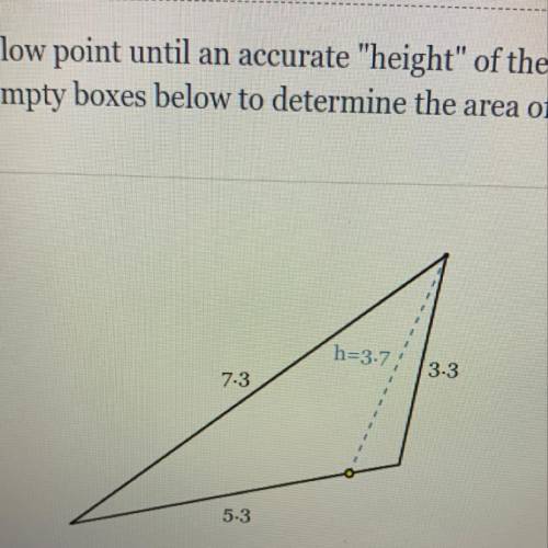 Drag the yellow point until an accurate height of the triangle is drawn. What is the height?