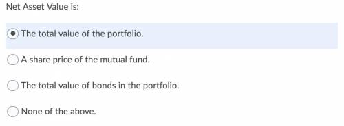 I will mark as brainliest! PLEASE HELP ASAP!¹
 

Net value is: a. the total value of the portfolio
