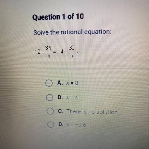 Solve the rational equation