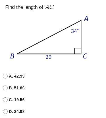 Find the length of ac