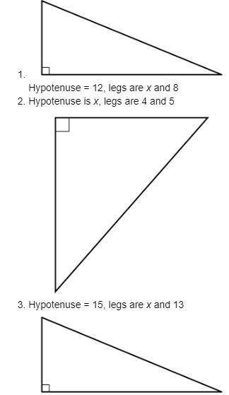 Please answer quickly my meeting is very soon! Solve the triangles linked using the Pythagorean the