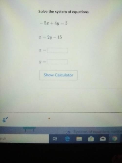 Solve the System of equations.