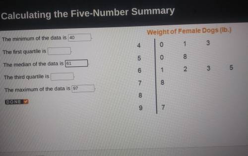 Calculating the five number summary