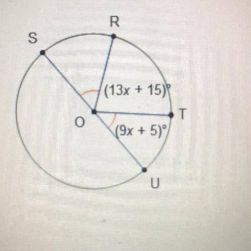 HURRY PLEASE

in circle O, line SU is a diameter. what is the measure of arc ST? 
100°
108°
13