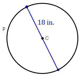 Find the area of this circle. Area = _______ in2. Use 3.14 for pi and round to the nearest tenth. A
