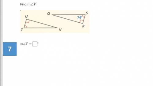 Find m∠V. Struggling in geometry! Help plz :/