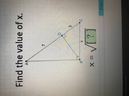 Find the value of x. Please help! Thanks.