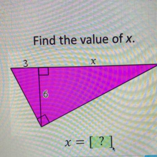 Find the value of x.
x = [ ?1