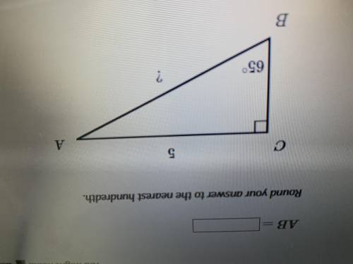 Find side AB and round your answer to the nearest hundredth, help please.