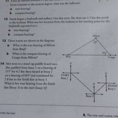 If you're good at bearings pls help meeee with question fourteen and show full working out tyy ;)