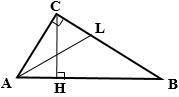 In right ∆ABC the altitude to the hypotenuse AB intersects angle bisector AL in point D. Find BC if