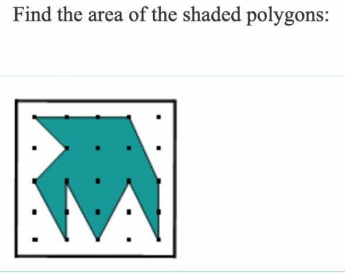 PLEASE HELP!!! Find the area of the shaded polygon:
