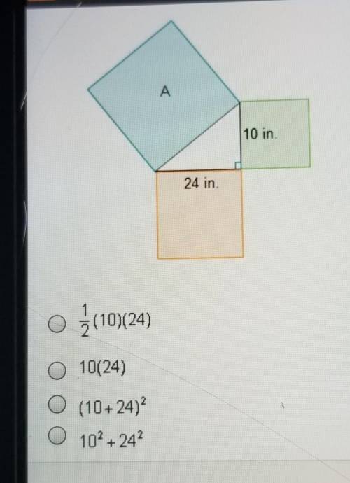 ⚠️PLEASE HURRY!!⚠️Which expression is equivalent to the area of square A, in square inches?