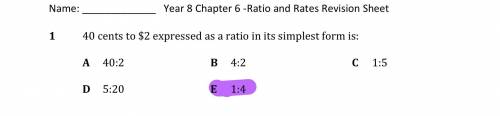 This is a ratio question, is this correct?