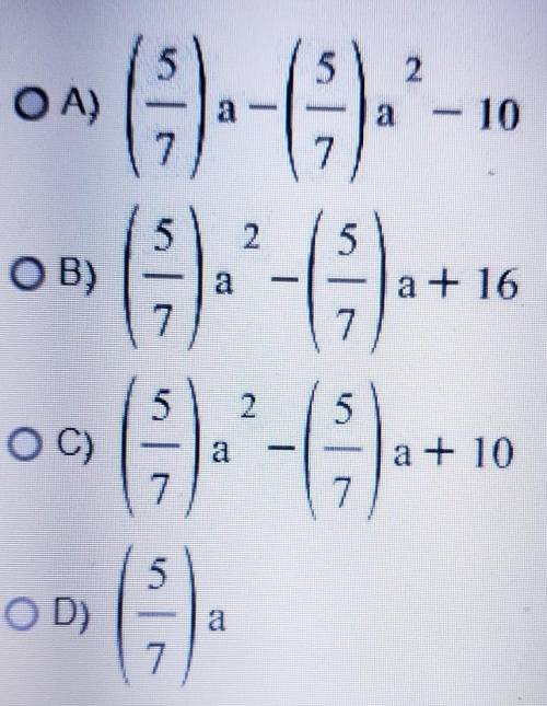 Simplify (5/7)a²+13-(5/7)a-3