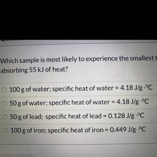 Which sample is most likely to experience the smallest temperature change upon observing 55KJ of he