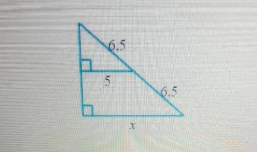 Help please. Find the length of x.