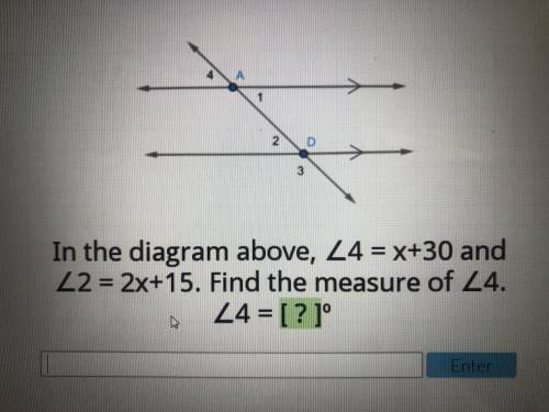 Find the measure of angle 4
