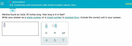 Write your answer as a whole number or a mixed number in simplest form. Include the correct unit in