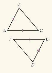What additional information do you need to prove △ABC ≅ △DEF by the SSS Postulate? A. BC = EF B. AB