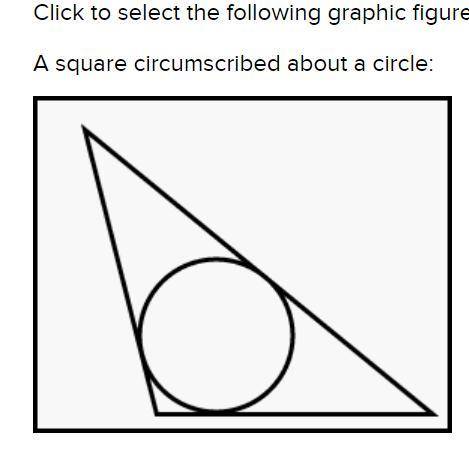 Please Help me with this Click to select the following graphic figure. A square circumscribed about