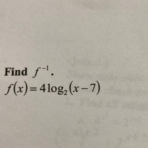 Find f-l.
f(x) = 4log (x-7)