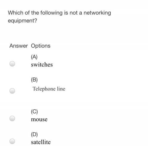 Which of the following is not a networking equipment?