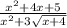 \frac{ {x}^{2} + 4x + 5 }{ {x}^{2} + 3 \sqrt{x + 4}  }