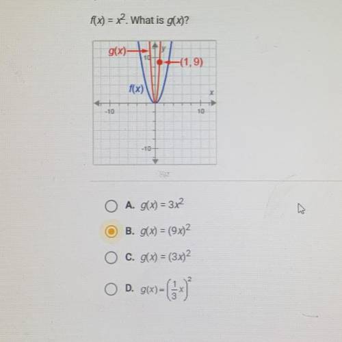 F(x)=x^2 what is g(x)? 
pls help me