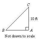 In triangle ABC, ∠A is a right angle and m∠B = 45°. Find BC. If your answer is not an integer, leav